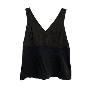 Torrid Top Plus Size 2X Sleeveless V Neck Glittery Polyester Blend Evening Wear